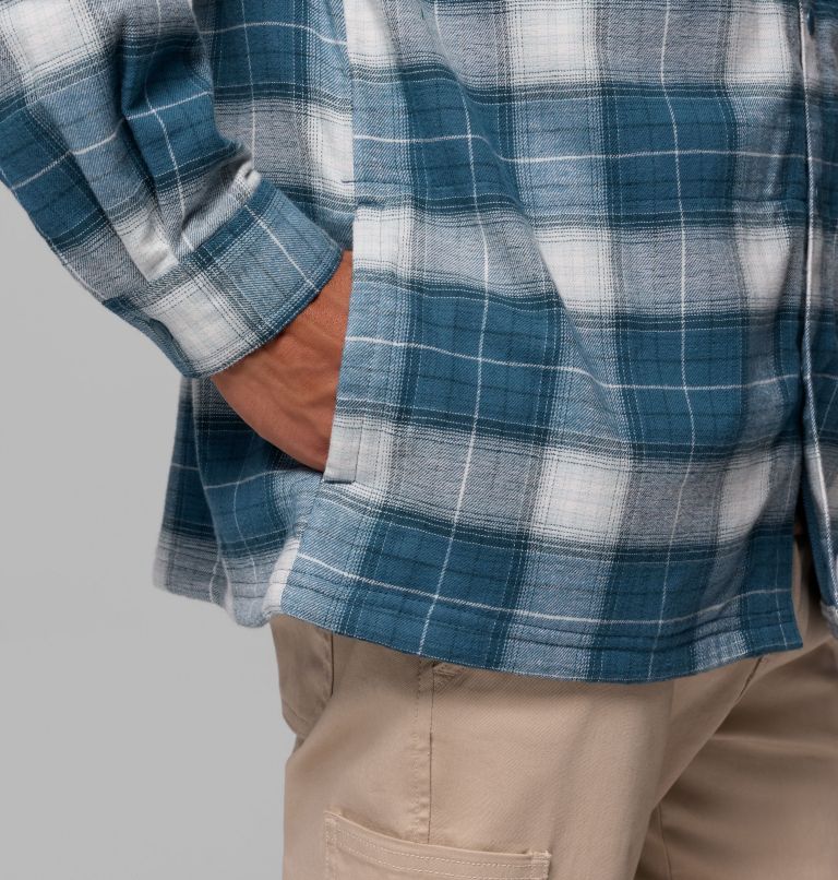 Men's Cornell Woods Fleece Lined Shirt Jacket, Color: Everblue Lumberjack Tartan, image 8