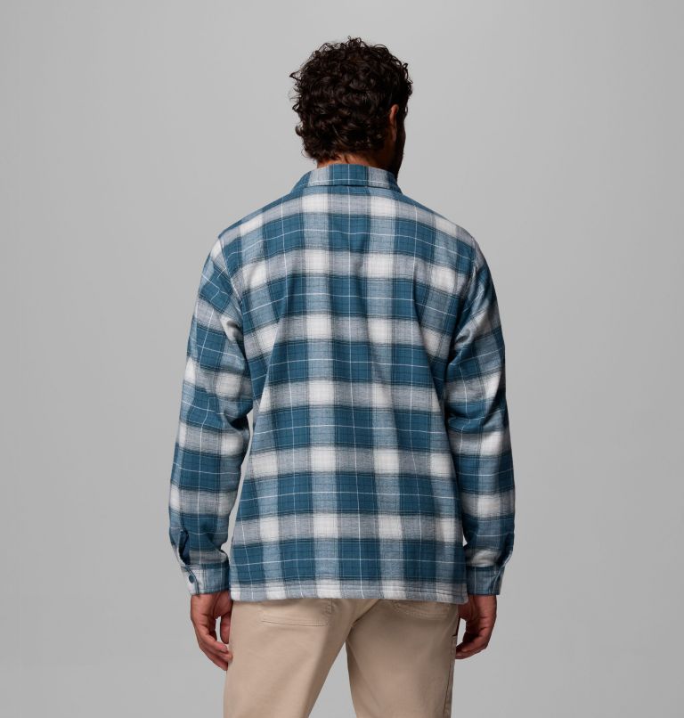 Men's Cornell Woods Fleece Lined Shirt Jacket, Color: Everblue Lumberjack Tartan, image 3