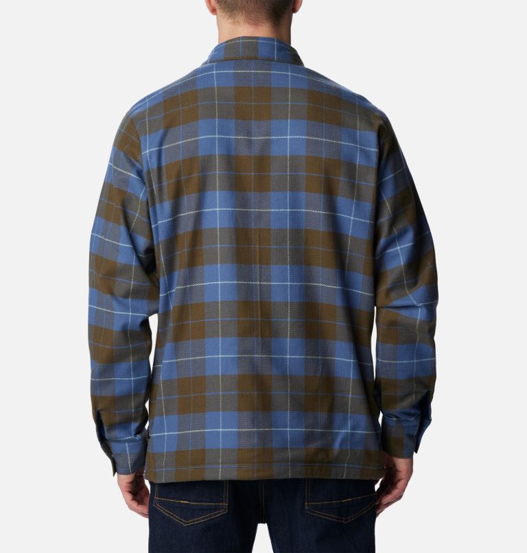 Thumbnail: Men's Cornell Woods Fleece Lined Shirt Jacket, Color: Dark Mountain, Shasta Woodsman Tartan, image 2