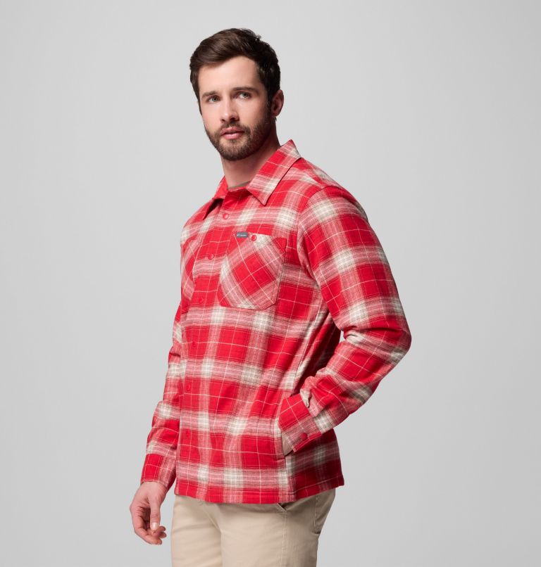 Men's Cornell Woods Fleece Lined Shirt Jacket, Color: Mountain Red Lumberjack Tartan, image 4