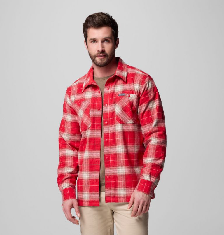Men's Cornell Woods Fleece Lined Shirt Jacket, Color: Mountain Red Lumberjack Tartan, image 5