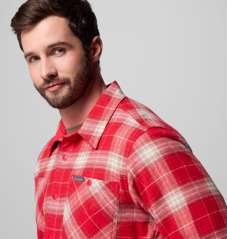 Men's Cornell Woods Fleece Lined Shirt Jacket, Color: Mountain Red Lumberjack Tartan, image 7