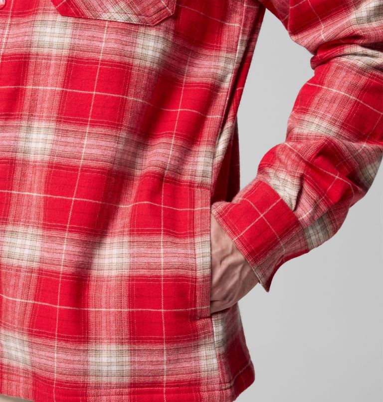 Men's Cornell Woods Fleece Lined Shirt Jacket, Color: Mountain Red Lumberjack Tartan, image 8