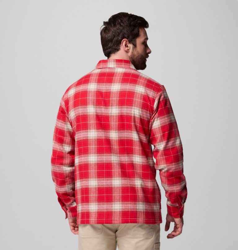 Men's Cornell Woods Fleece Lined Shirt Jacket, Color: Mountain Red Lumberjack Tartan, image 3