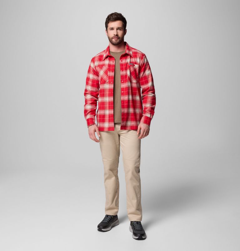 Men's Cornell Woods Fleece Lined Shirt Jacket, Color: Mountain Red Lumberjack Tartan, image 2