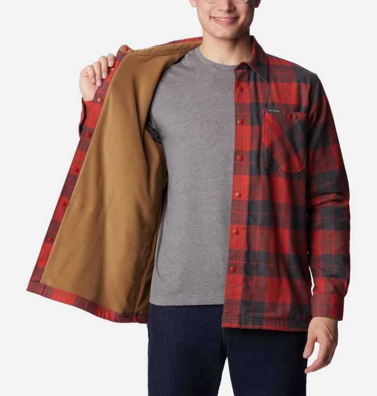 Cornell Woods Fleece Lined Shirt Jacket | 849 | M, Color: Warp Red, Delta Woodsman Tartan, image 6