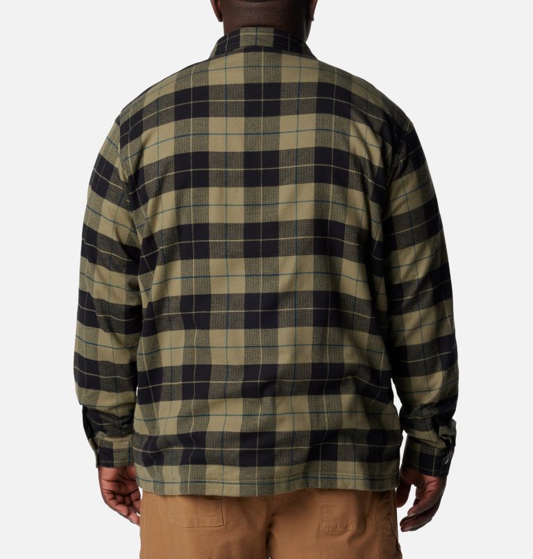 Men's Cornell Woods Fleece Lined Shirt Jacket - Big, Color: Stone Green, Dark Stone Woodsman Tartan, image 2