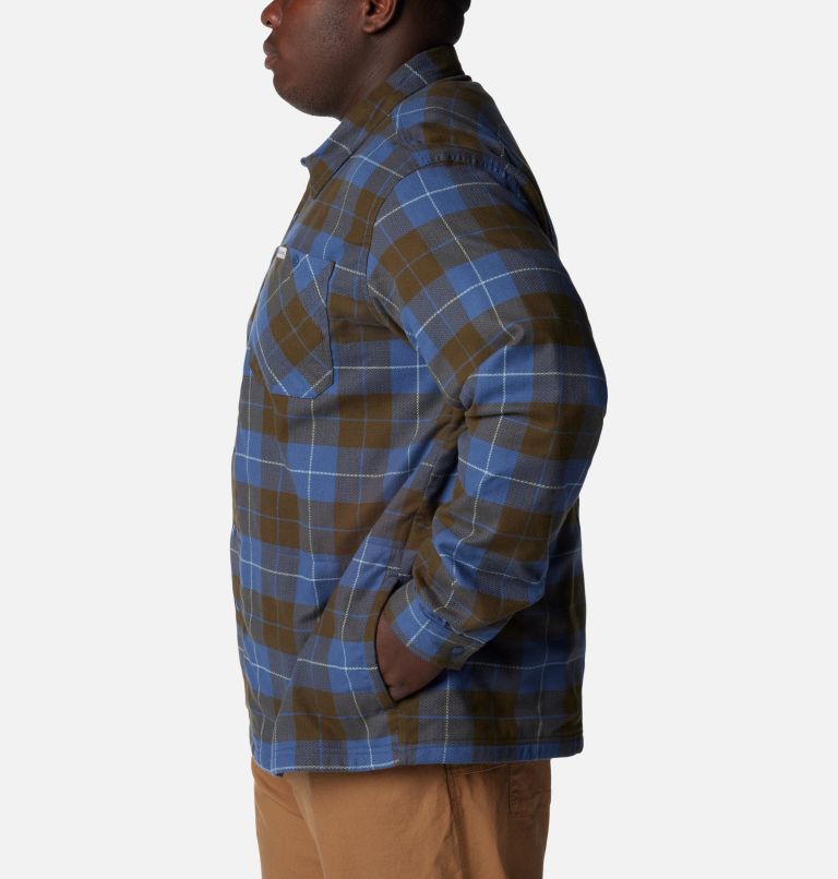 Men's Cornell Woods Fleece Lined Shirt Jacket - Big, Color: Dark Mountain, Shasta Woodsman Tartan, image 4