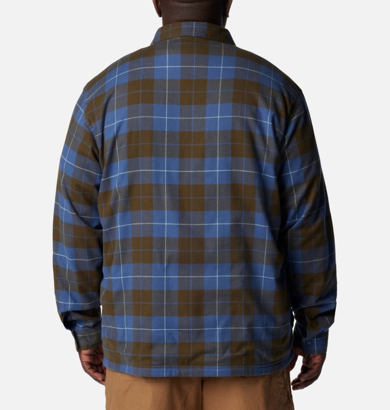 Men's Cornell Woods Fleece Lined Shirt Jacket - Big, Color: Dark Mountain, Shasta Woodsman Tartan, image 2