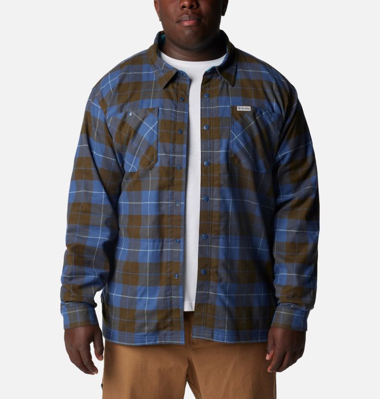 Thumbnail: Men's Cornell Woods Fleece Lined Shirt Jacket - Big, Color: Dark Mountain, Shasta Woodsman Tartan, image 1