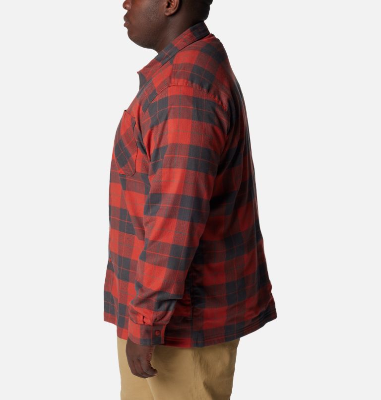 Thumbnail: Men's Cornell Woods Fleece Lined Shirt Jacket - Big, Color: Warp Red, Delta Woodsman Tartan, image 4