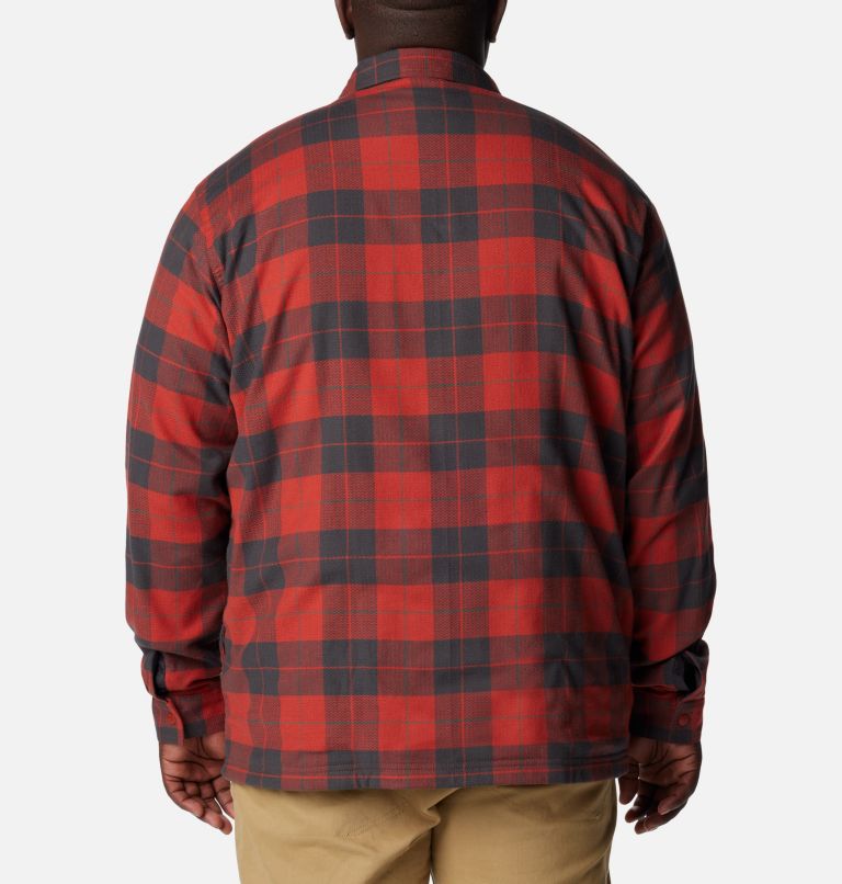 Men's Cornell Woods Fleece Lined Shirt Jacket - Big, Color: Warp Red, Delta Woodsman Tartan, image 2