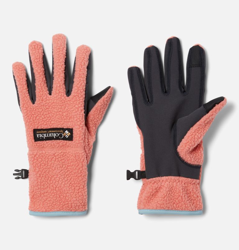 Women's Helvetia Sherpa Gloves, Color: Faded Peach, image 1
