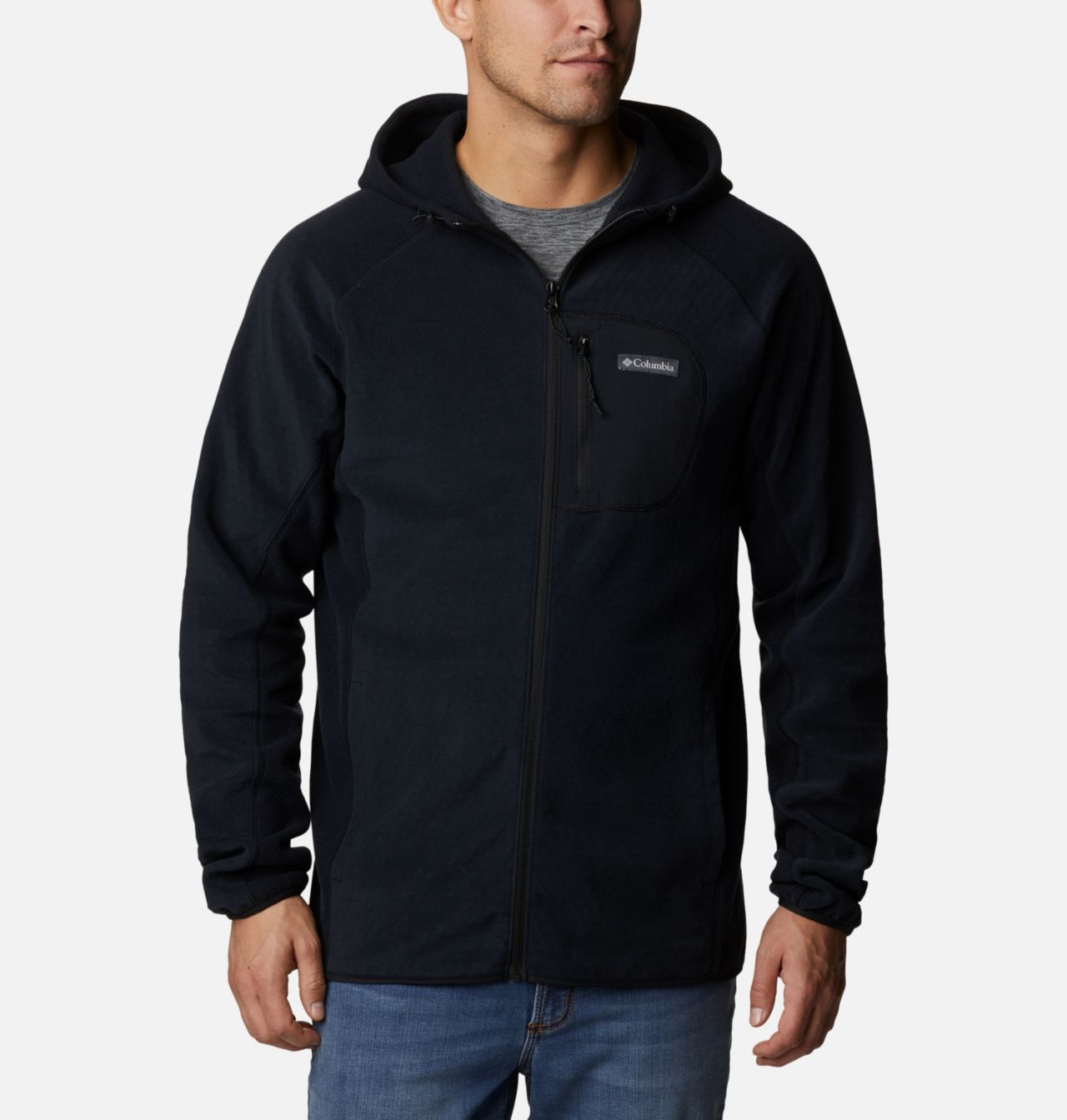 Manteau à capuchon avec fermeture éclair Outdoor Tracks™ pour hommes 1
