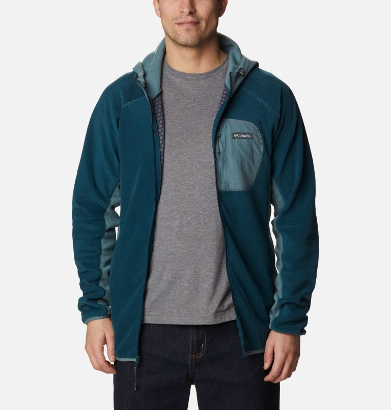 Columbia Men's Outdoor Tracks Hooded Full Zip Jacket - L - Blue