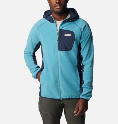 Jaqueta Columbia Fleece Masculina Outdoor Tracks Preto e Cinza - HUPI