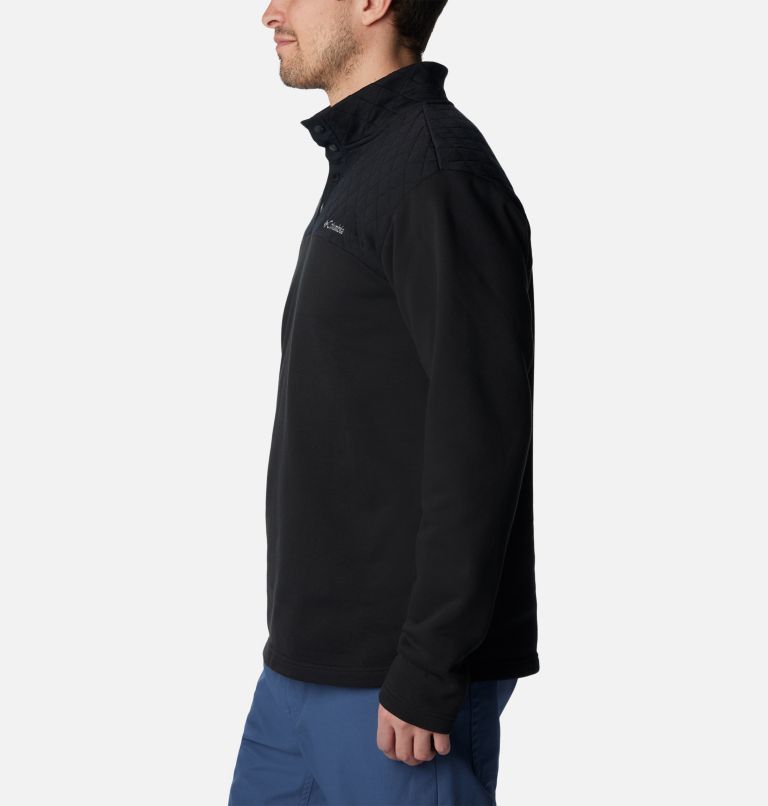 Chandail matelassé avec 1/2 fermeture pressionnée Hart Mountain pour hommes, Color: Black, image 3