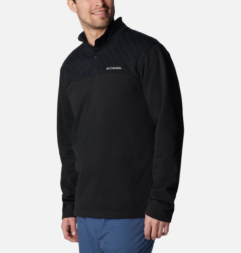 Thumbnail: Men's Hart Mountain Quilted Half Snap Pullover, Color: Black, image 5