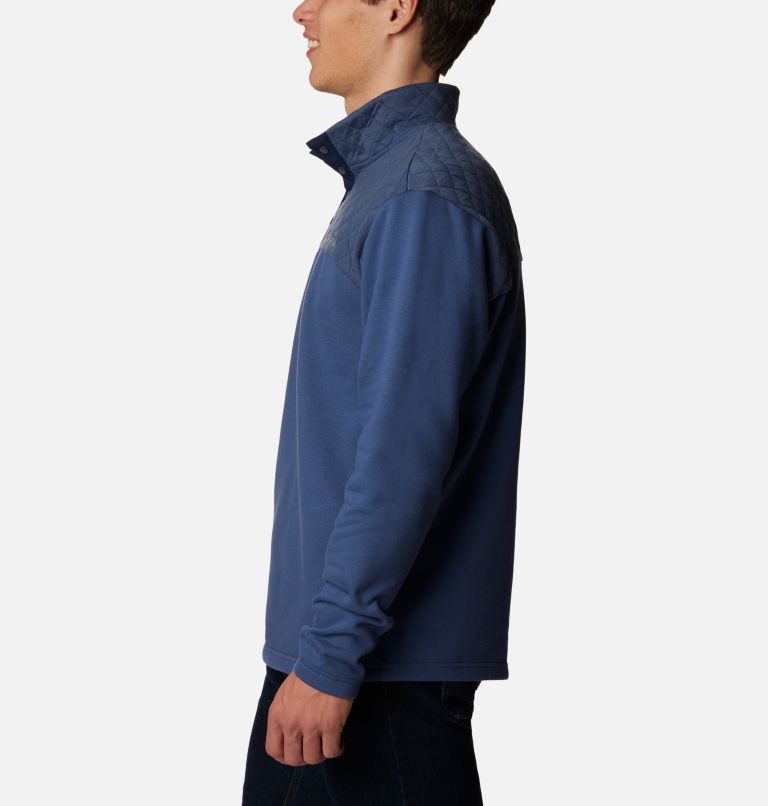 Men's Hart Mountain Quilted Half Snap Pullover, Color: Dark Mountain, image 3