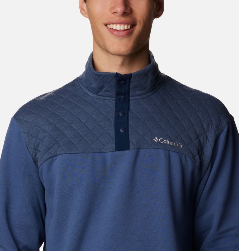 Men's Hart Mountain Quilted Half Snap Pullover, Color: Dark Mountain, image 4