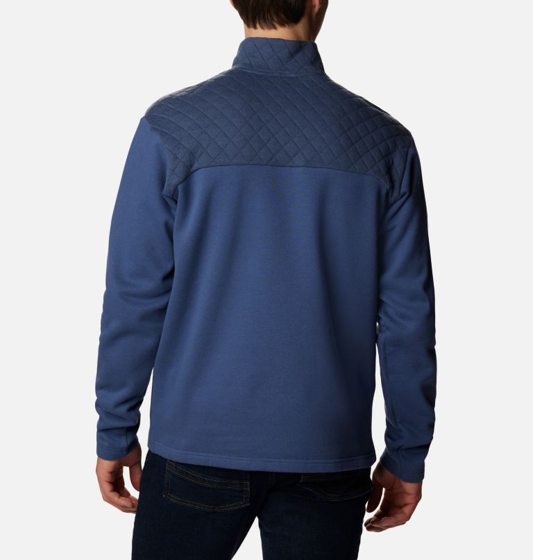 Men's Hart Mountain Quilted Half Snap Pullover, Color: Dark Mountain, image 2