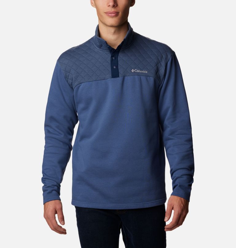 Men's Hart Mountain Quilted Half Snap Pullover, Color: Dark Mountain, image 1