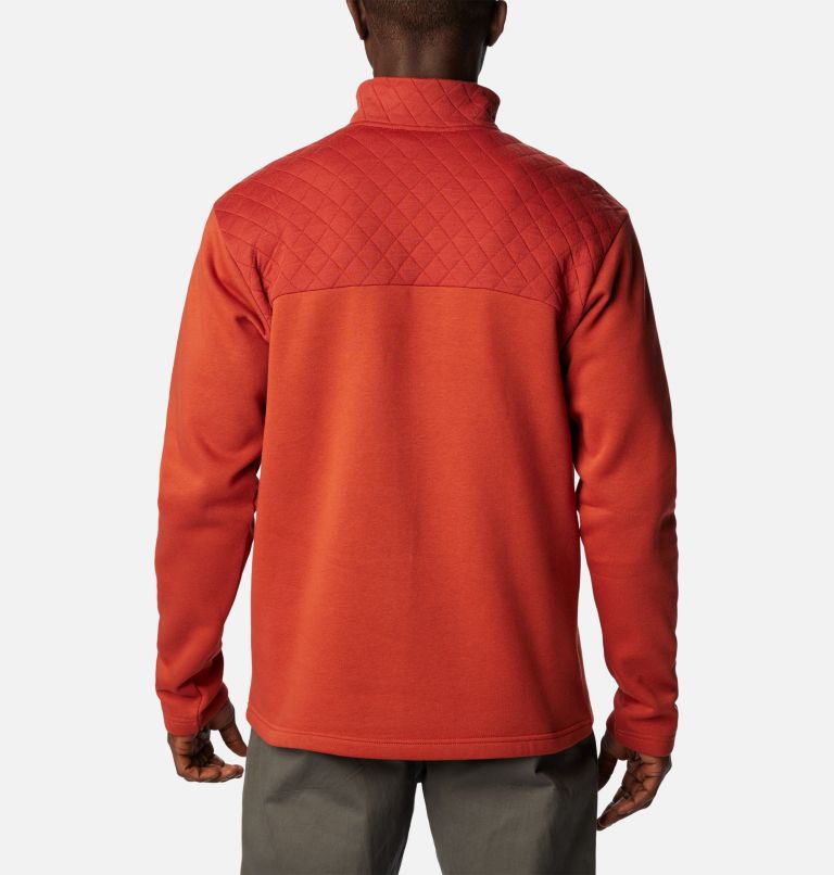Thumbnail: Men's Hart Mountain Quilted Half Snap Pullover, Color: Warp Red, image 2