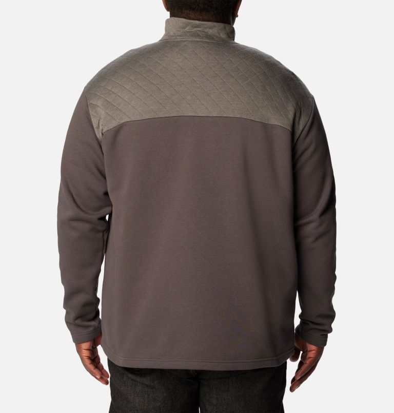 Men's Hart Mountain Quilted Half Snap Pullover - Big, Color: Charcoal Heather, Shark, image 2