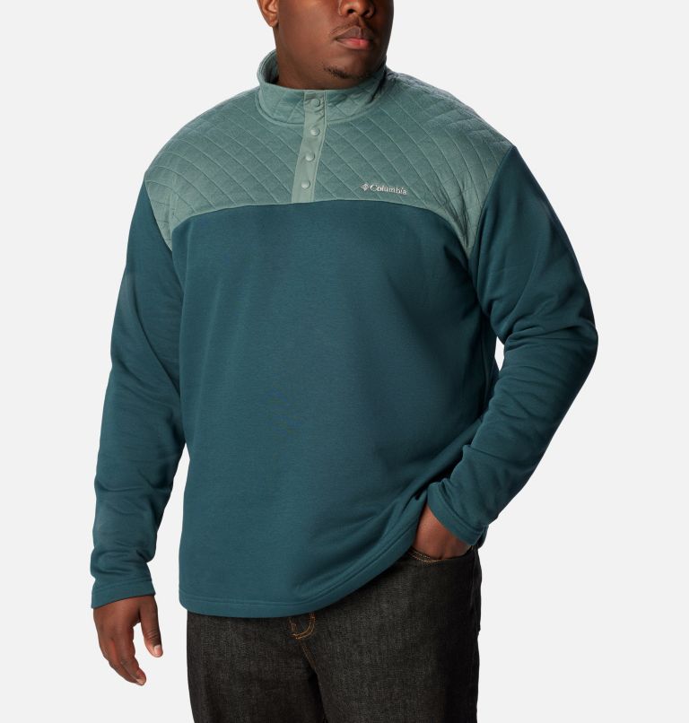 Men's Hart Mountain Quilted Half Snap Pullover - Big, Color: Metal, Night Wave, image 5