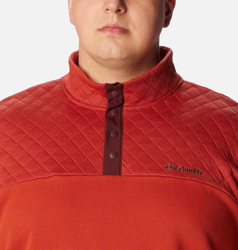 Men's Hart Mountain Quilted Half Snap Pullover - Big, Color: Warp Red, image 4