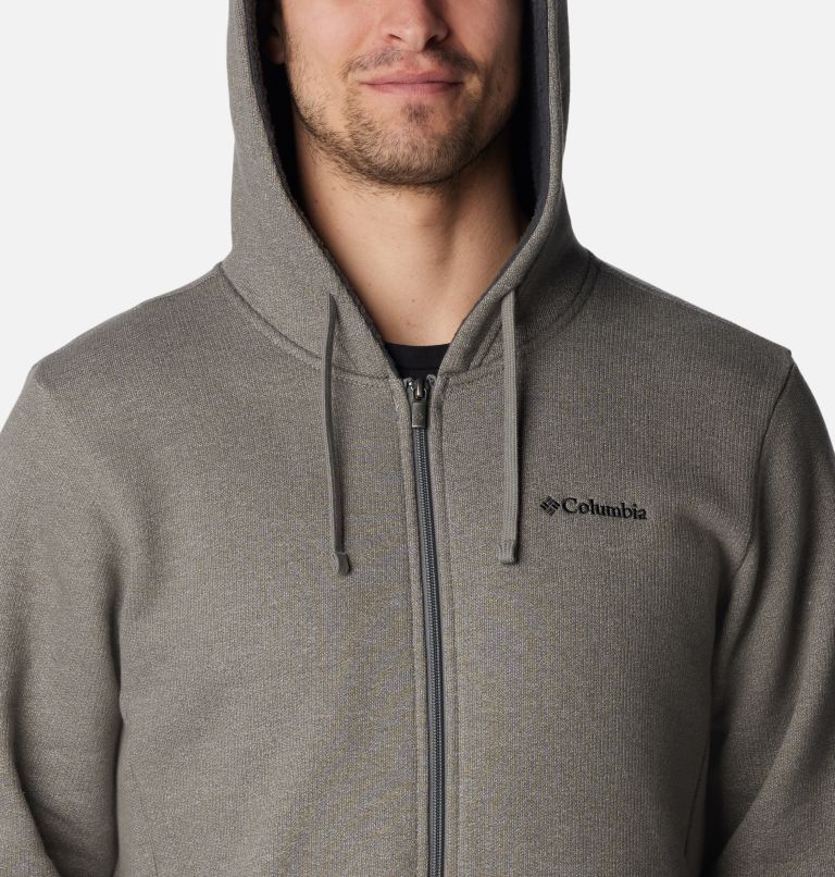 Thumbnail: Men's Great Hart Mountain Full Zip Hoodie - Tall, Color: Boulder Heather, image 4