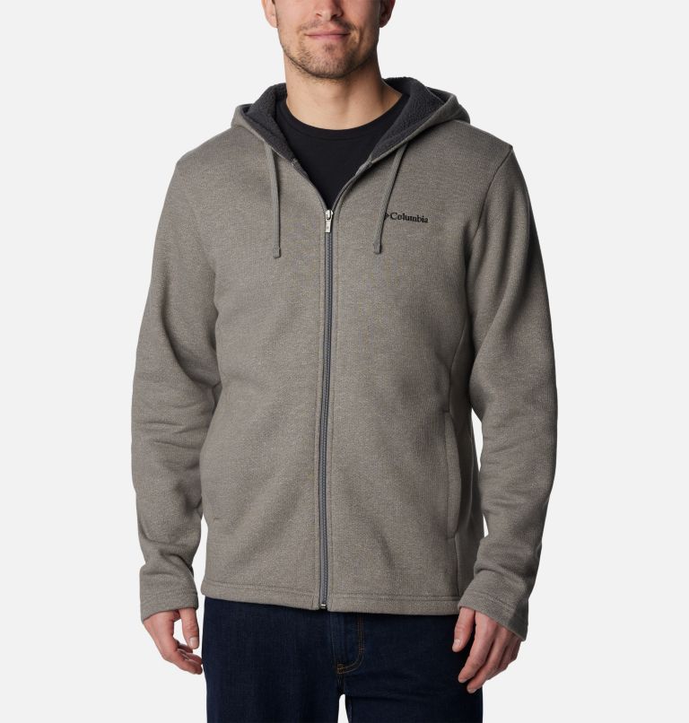 Thumbnail: Men's Great Hart Mountain Full Zip Hoodie - Tall, Color: Boulder Heather, image 1