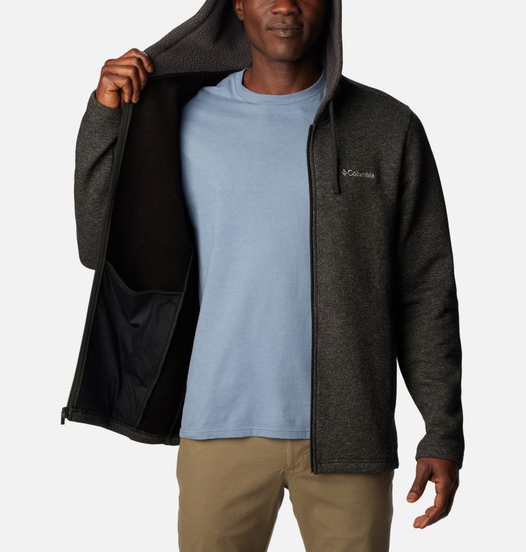 Men's Great Hart Mountain Full Zip Hoodie - Tall, Color: Black Heather, image 5
