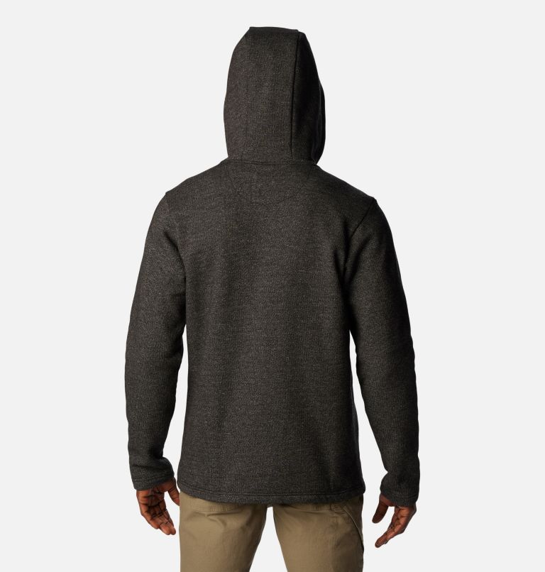 Thumbnail: Men's Great Hart Mountain Full Zip Hoodie - Tall, Color: Black Heather, image 2