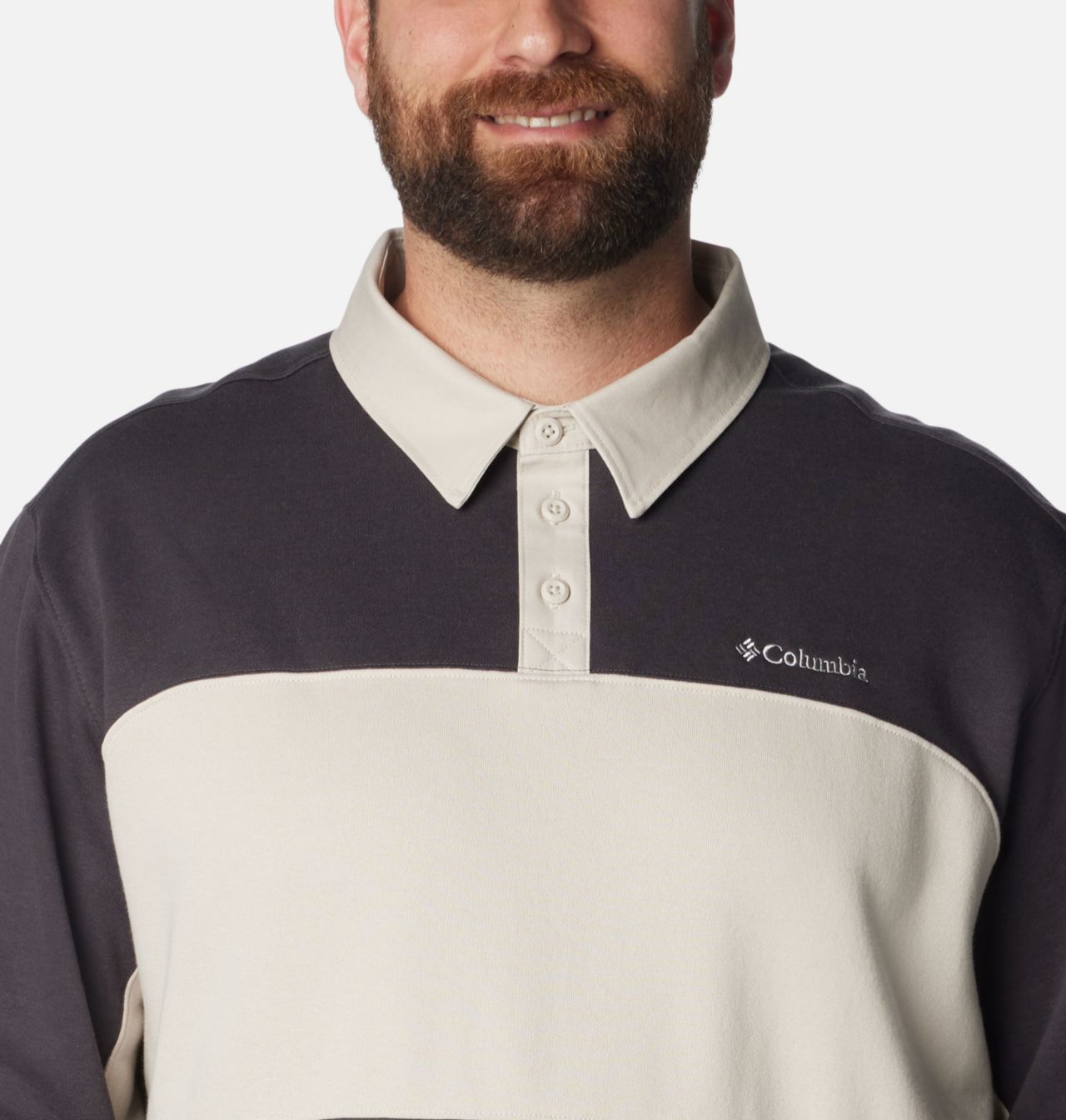 Men's Columbia Trek™ Long Sleeve Rugby Shirt - Big 4
