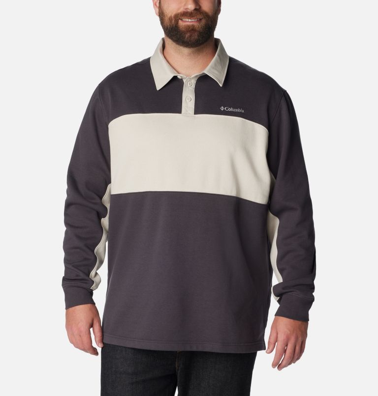Columbia Trek Long Sleeve Rugby Shirt | 011 | 2X, Color: Shark, Dark Stone, image 1