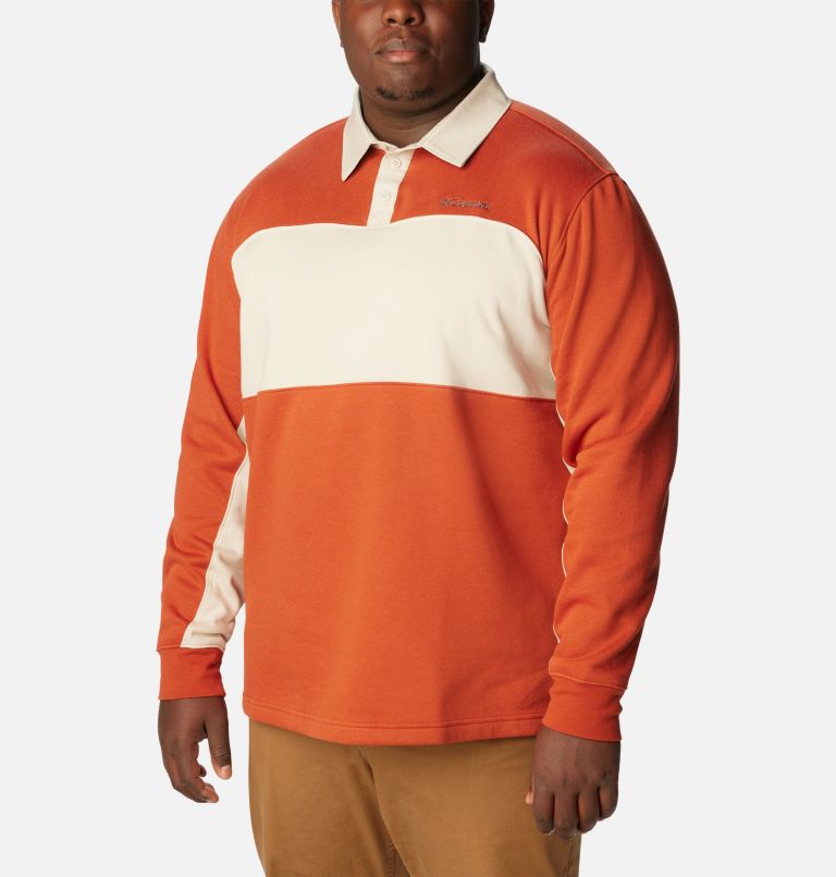 Haut de rugby à manches longues Columbia Trek pour hommes – Tailles fortes, Color: Warp Red, Dark Stone, image 5