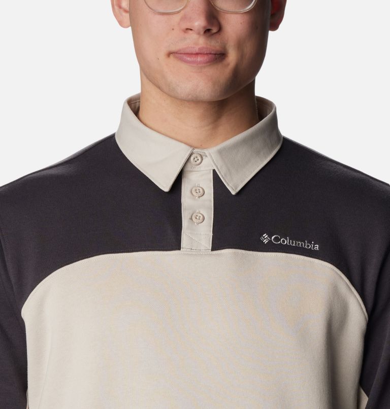 Men's Columbia Trek Long Sleeve Rugby Shirt - Tall, Color: Shark, Dark Stone, image 4
