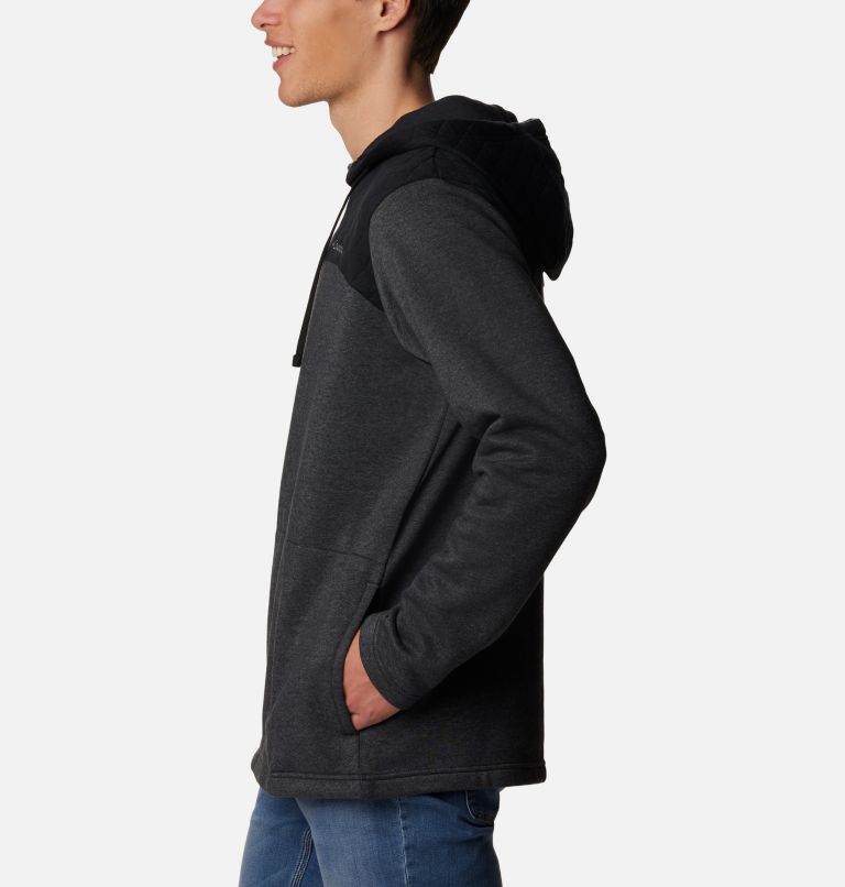 Thumbnail: Hart Mountain Quilted Hoodie | 010 | S, Color: Black Heather, image 3