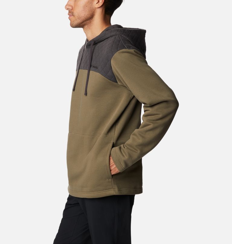 Thumbnail: Men's Hart Mountain Quilted Hoodie, Color: Stone Green, Shark, image 3
