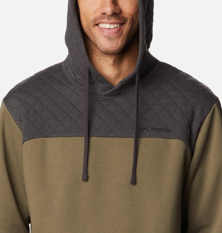 Thumbnail: Men's Hart Mountain Quilted Hoodie, Color: Stone Green, Shark, image 4