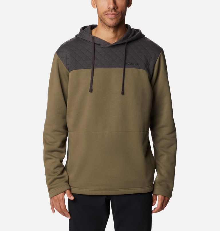Thumbnail: Men's Hart Mountain Quilted Hoodie - Tall, Color: Stone Green, Shark, image 1