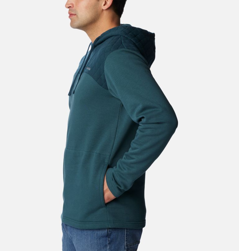 Thumbnail: Men's Hart Mountain Quilted Hoodie, Color: Night Wave, image 3