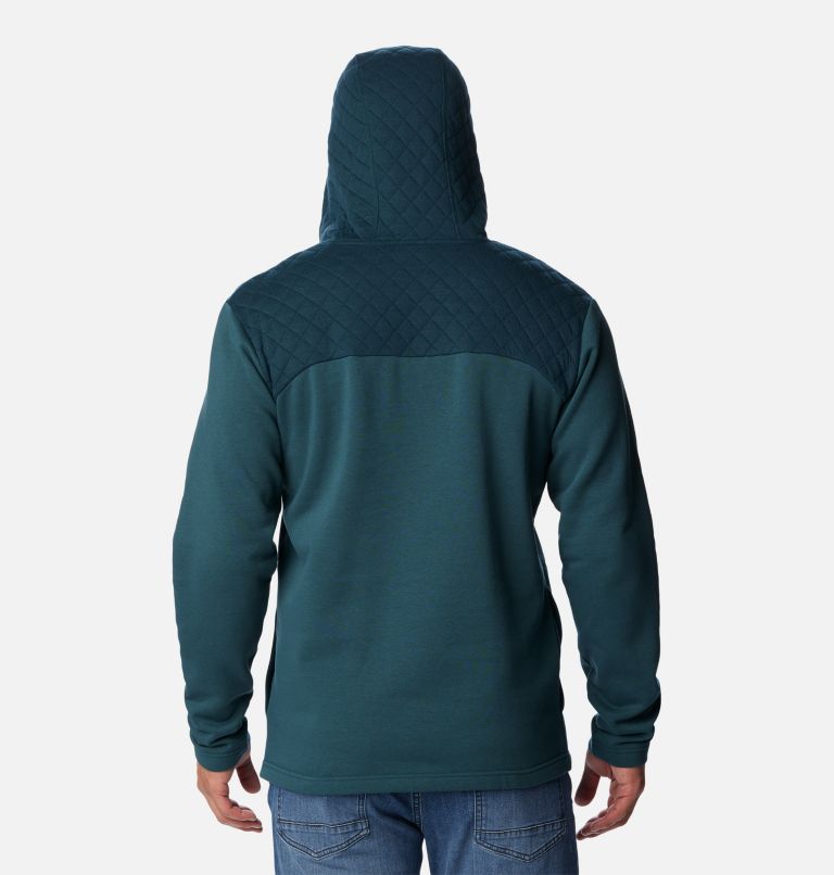 Men's Hart Mountain Quilted Hoodie, Color: Night Wave, image 2