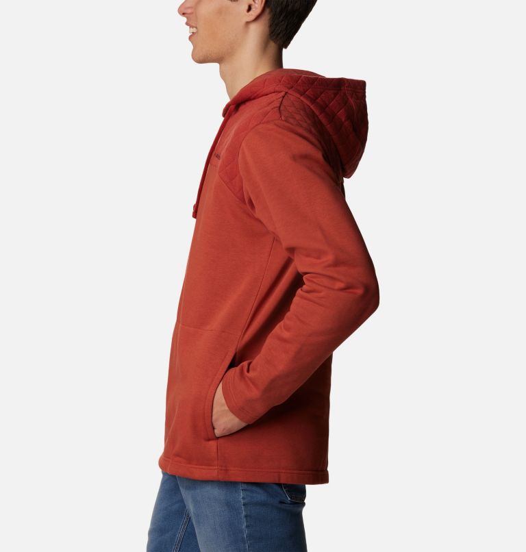 Thumbnail: Men's Hart Mountain Quilted Hoodie, Color: Warp Red, image 3
