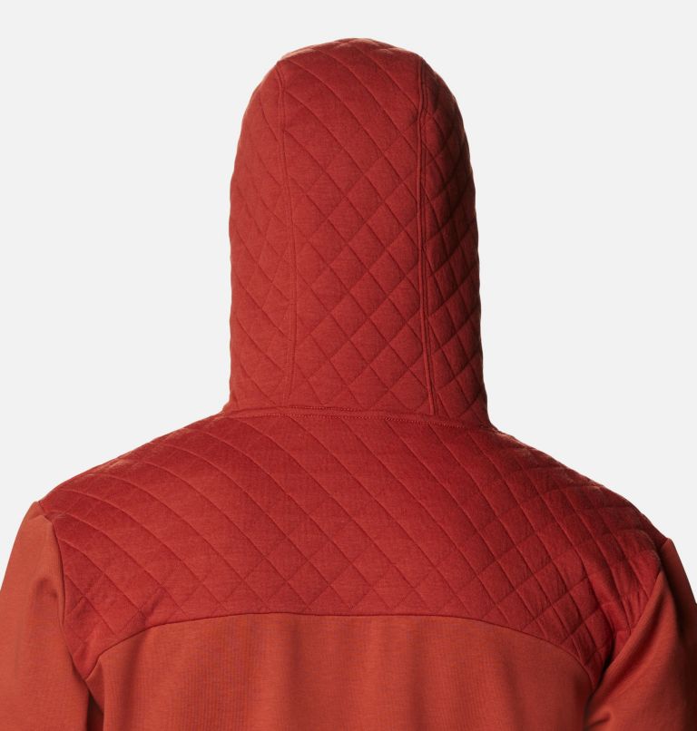 Men's Hart Mountain Quilted Hoodie, Color: Warp Red, image 5