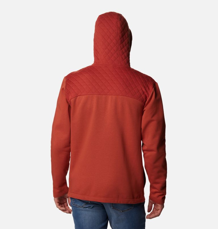 Men's Hart Mountain Quilted Hoodie, Color: Warp Red, image 2