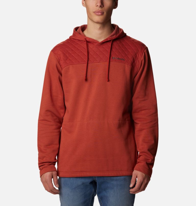 Thumbnail: Men's Hart Mountain Quilted Hoodie, Color: Warp Red, image 1