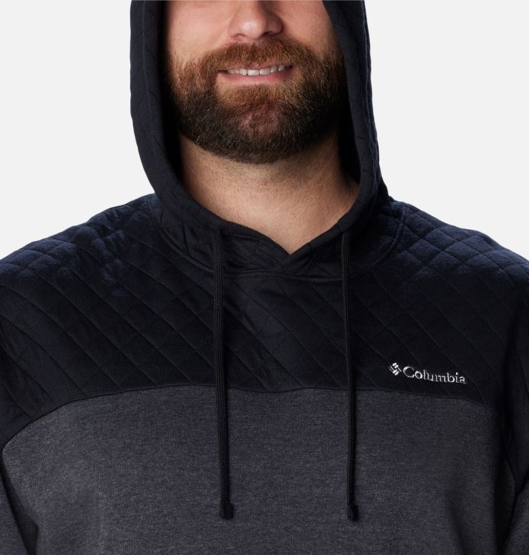 Men's Hart Mountain Quilted Hoodie - Big, Color: Black Heather, image 4