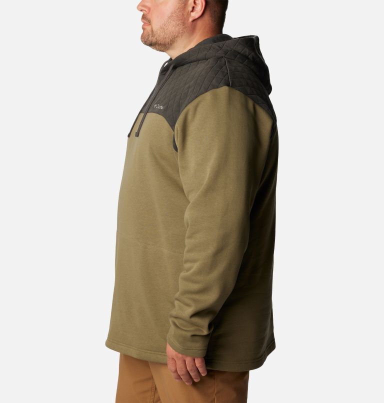 Thumbnail: Men's Hart Mountain Quilted Hoodie - Big, Color: Stone Green, Shark, image 3